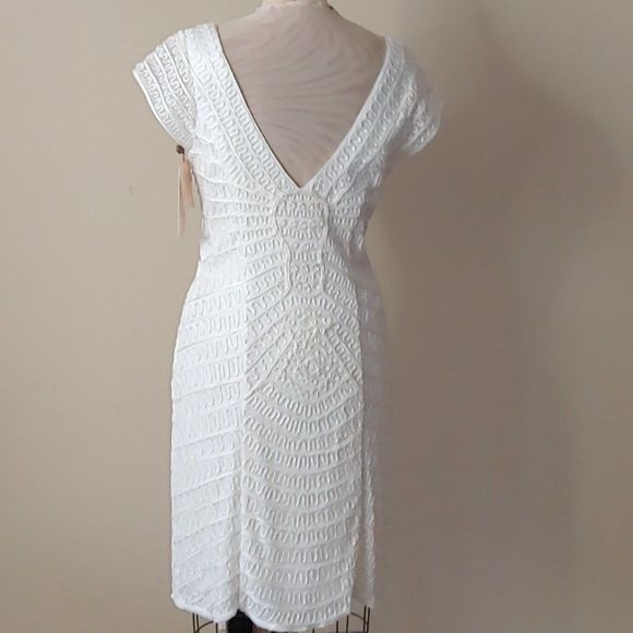 ❤️❤️ HOST PICK ❤️❤️ NWT Sue Wong White Sheath Short Dress - Picture 3 of 5